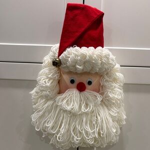 Vintage Yarn Santa Claus Decoration: Handmade Bleach Bottle Holiday Decor